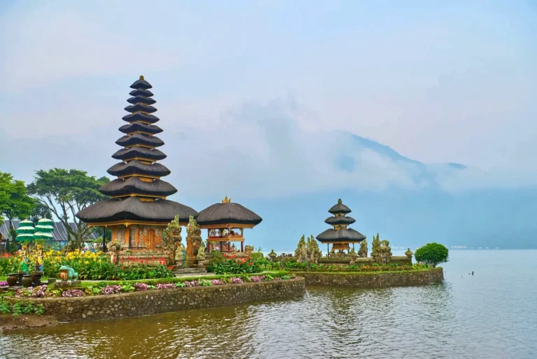 Budget travel guide to Bali Indonesia featuring rice terraces and waterfalls